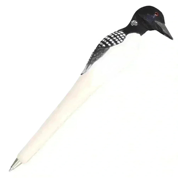 4 Hand Carved Wooden Animal Pens 1 Bear Hugging Log Holder 5 Pc Rustic Cabin - Picture 3 of 16